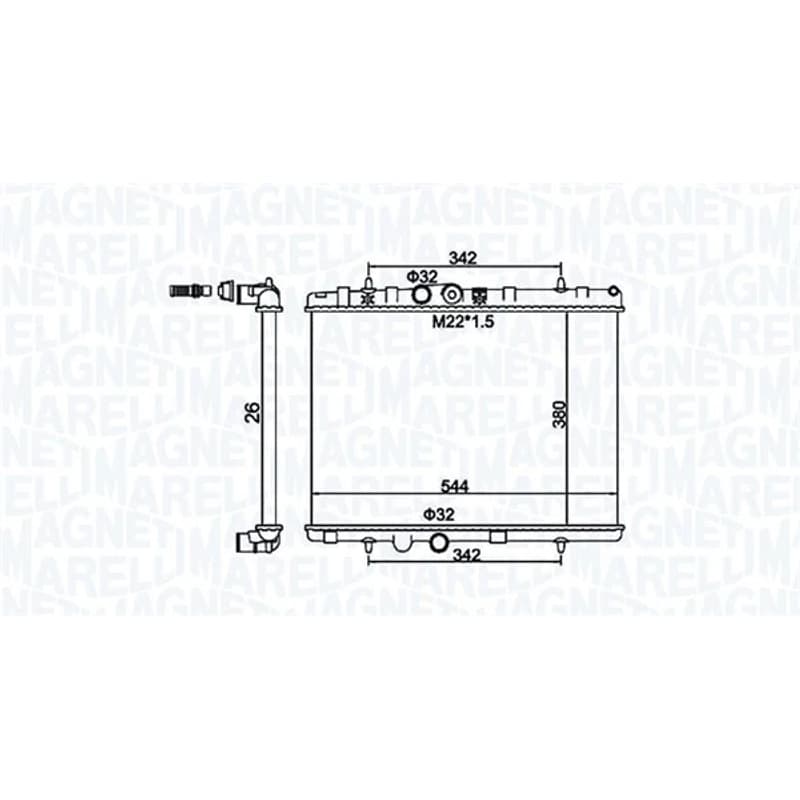 MAGNETIMARELLI radiatorius, variklio aušinimas 350213156100