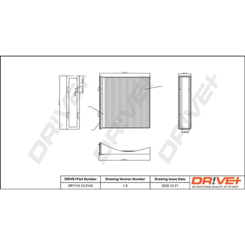 DRVE filtras, salono oras DP1110.12.0143