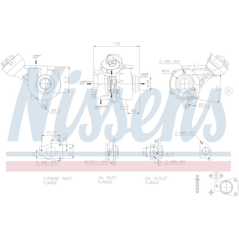NISSENS kompresorius, įkrovimo sistema 93482