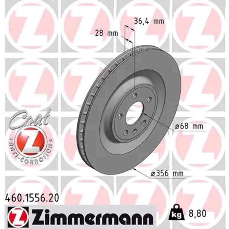 ZIMMERMANN stabdžių diskas 460.1556.20