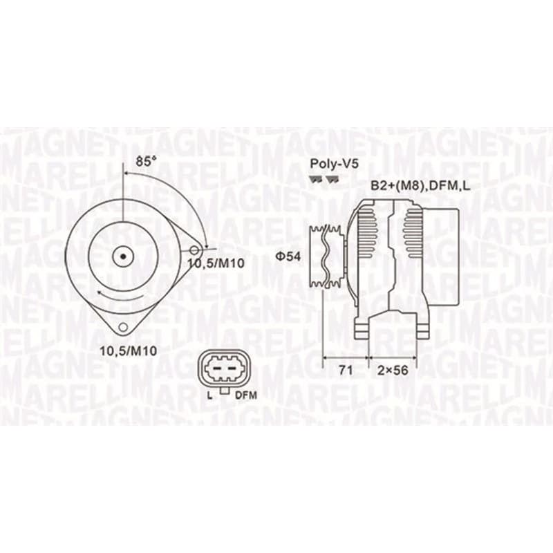 MAGNETIMARELLI kintamosios srovės generatorius 063731973010