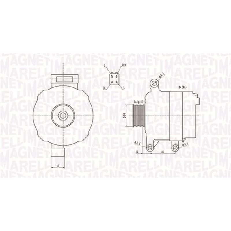 MAGNETIMARELLI kintamosios srovės generatorius 063731728010