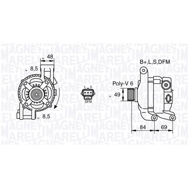 MAGNETIMARELLI 063377417010 kintamosios srovės generatorius