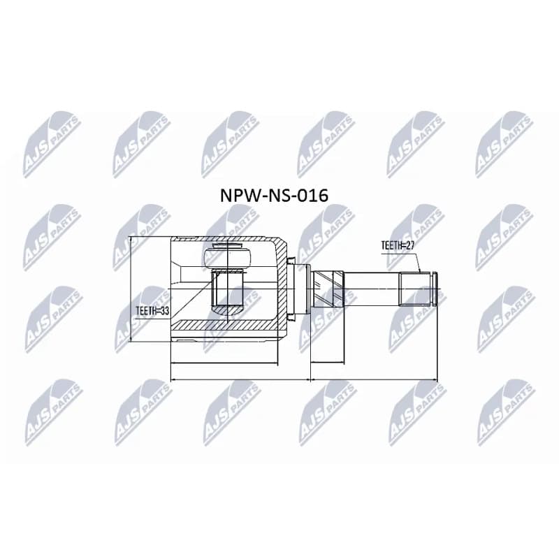 NTY jungčių komplektas, kardaninis velenas NPW-NS-016