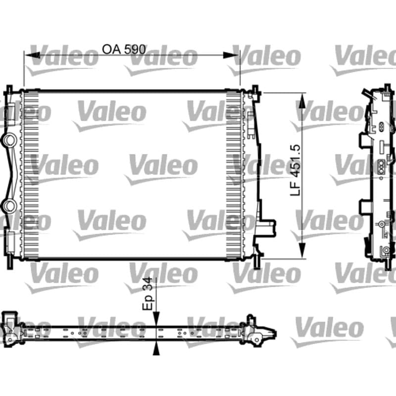VALEO radiatorius, variklio aušinimas 735380