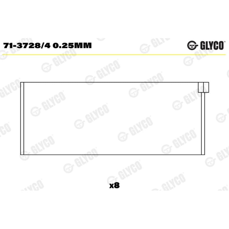 GLYCO guoliai dideliu galu 71-3728/4 0.25mm