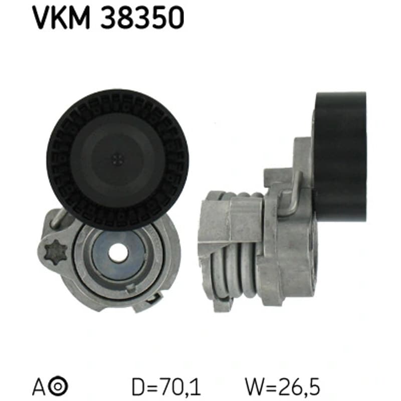 SKF VKM 38350 diržo įtempiklis, V formos rumbuotas diržas