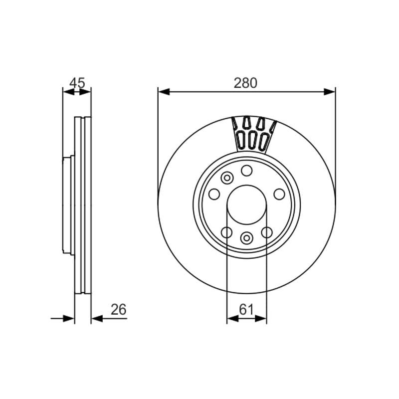 BOSCH 0 986 479 576 stabdžių diskas
