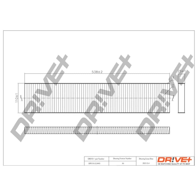 DRVE filtras, salono oras DP1110.12.0005