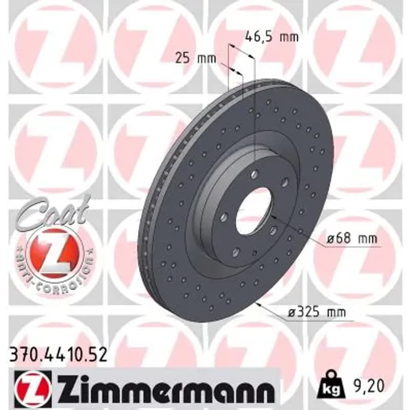 ZIMMERMANN stabdžių diskas 370.4410.52
