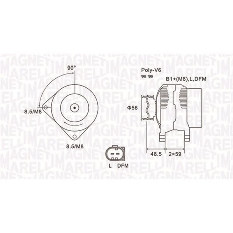 MAGNETIMARELLI kintamosios srovės generatorius 063731644010