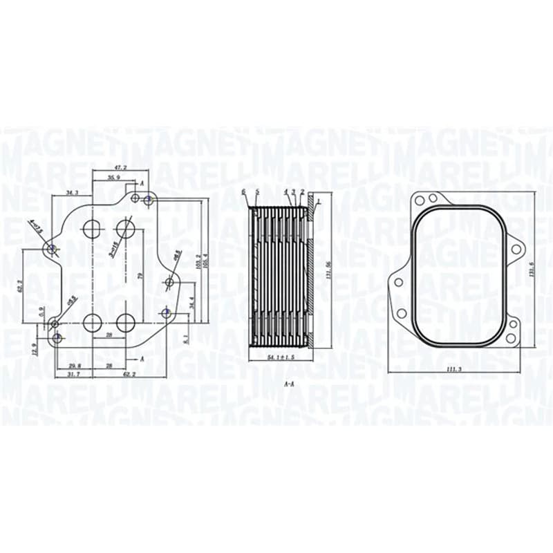 MAGNETIMARELLI alyvos aušintuvas, variklio alyva 350300005700