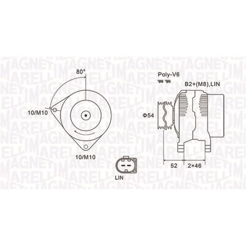 MAGNETIMARELLI kintamosios srovės generatorius 063731970010