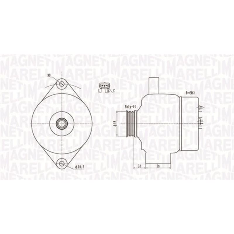 MAGNETIMARELLI kintamosios srovės generatorius 063731803010