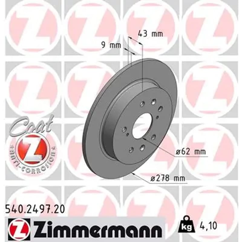 ZIMMERMANN stabdžių diskas 540.2497.20