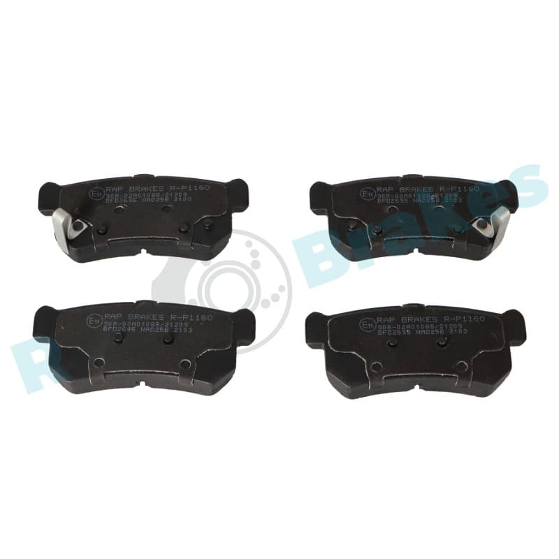 RAPBRAKES stabdžių trinkelių rinkinys, diskinis stabdys R-P1160