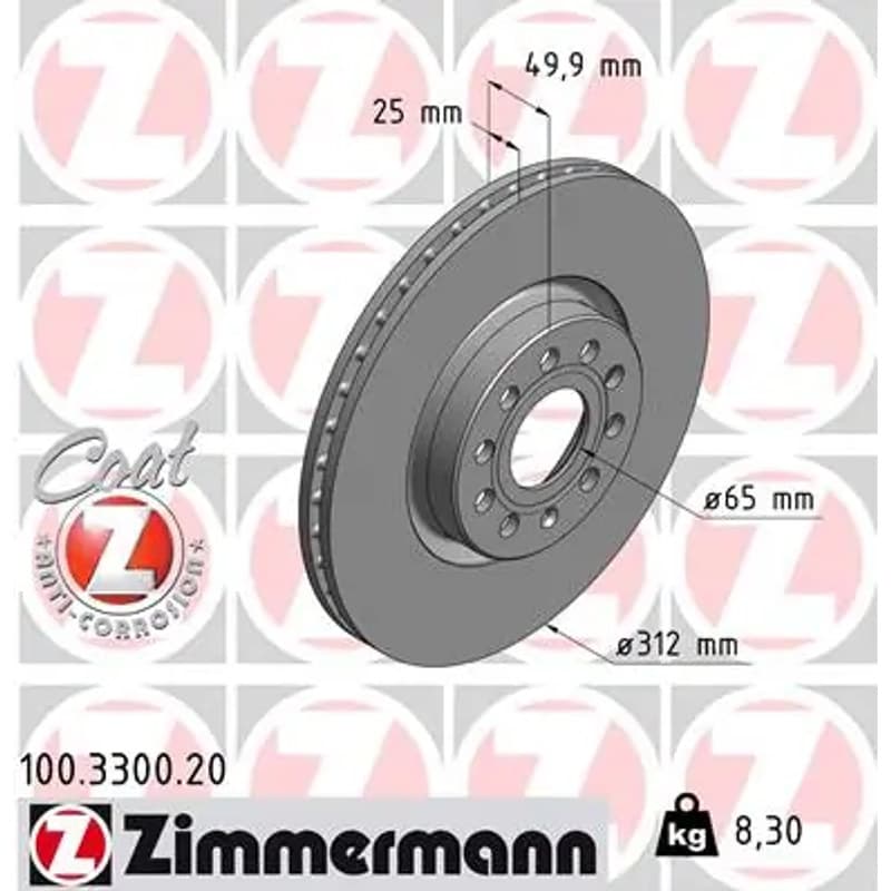ZIMMERMANN stabdžių diskas 100.3300.20