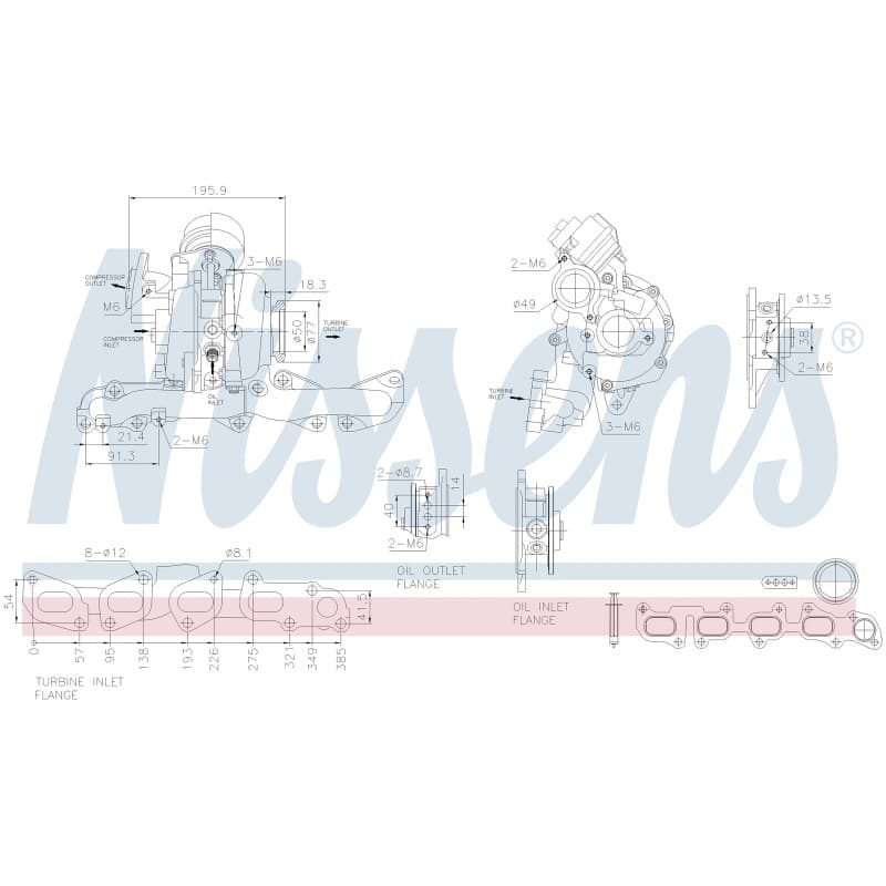 NISSENS kompresorius, įkrovimo sistema 93506