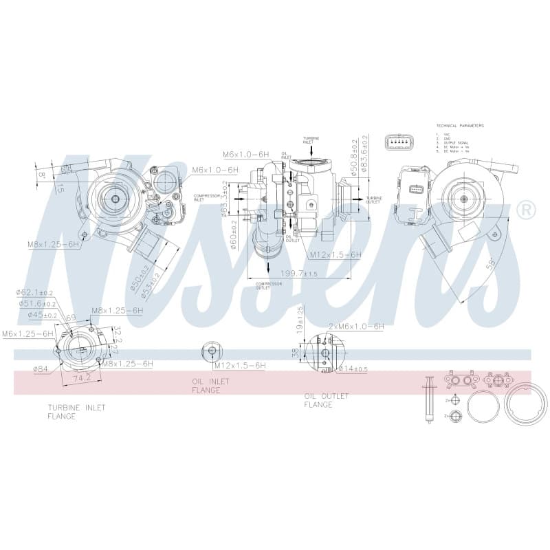 NISSENS kompresorius, įkrovimo sistema 93432