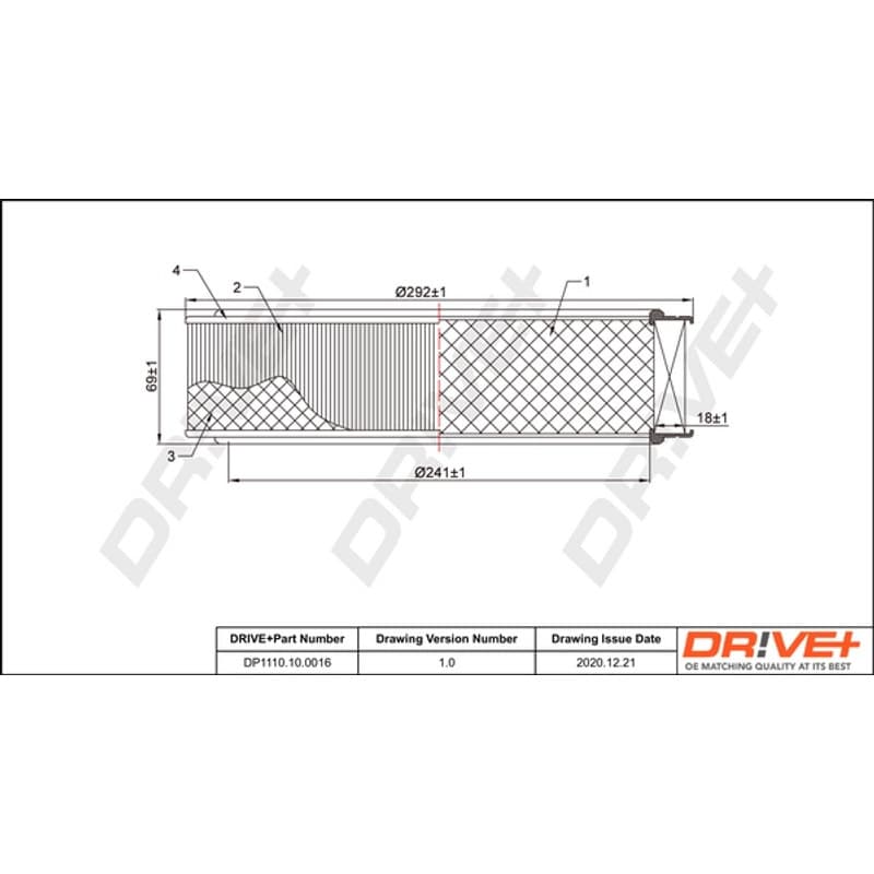 DRVE oro filtras DP1110.10.0016