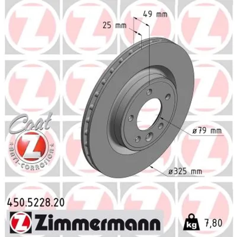 ZIMMERMANN stabdžių diskas 450.5228.20