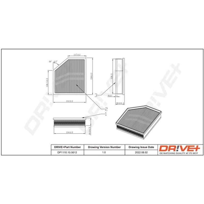 DRVE oro filtras DP1110.10.0612