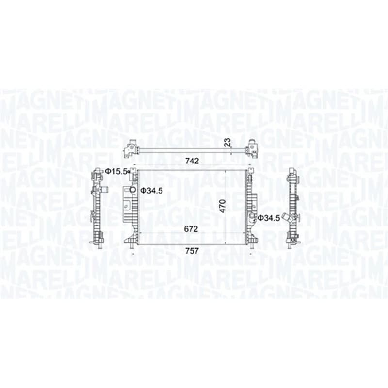MAGNETIMARELLI radiatorius, variklio aušinimas 350213155300