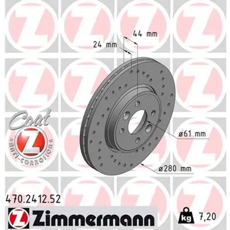ZIMMERMANN stabdžių diskas 470.2412.52