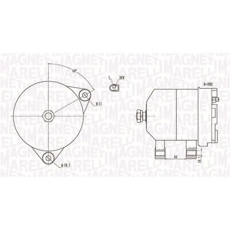 MAGNETIMARELLI kintamosios srovės generatorius 063731913010