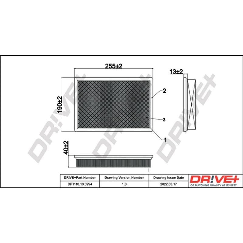 DRVE DP1110.10.0294 oro filtras