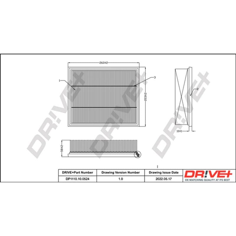 DRVE oro filtras DP1110.10.0524