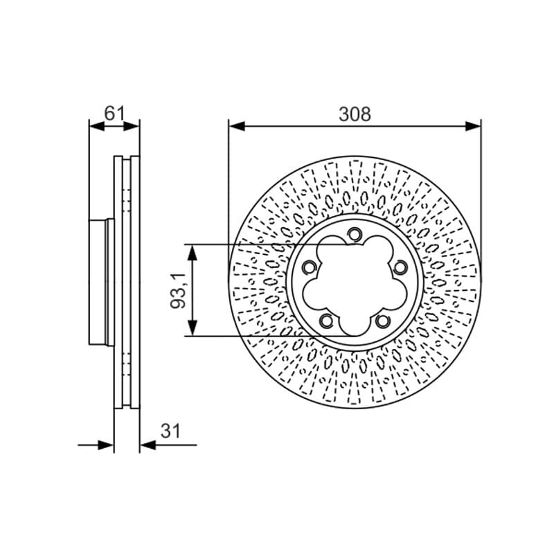 BOSCH 0 986 479 C99 stabdžių diskas