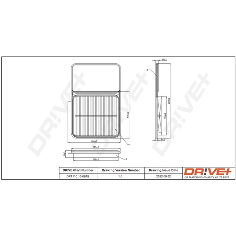 DRVE DP1110.10.0618 oro filtras