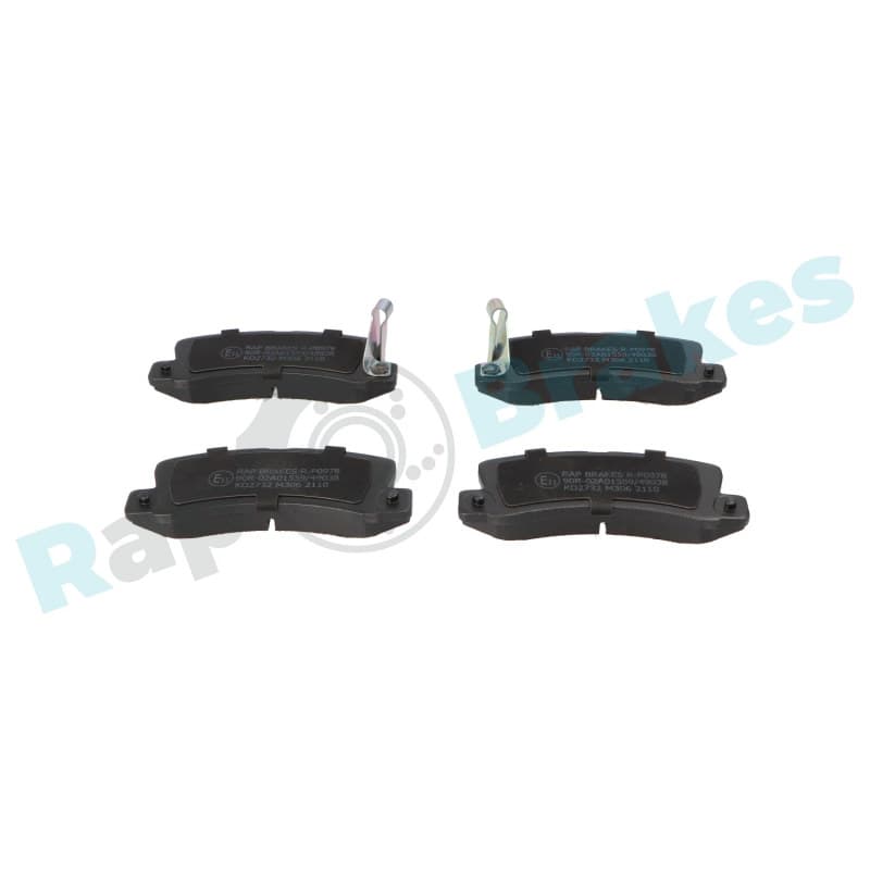 RAPBRAKES stabdžių trinkelių rinkinys, diskinis stabdys R-P0978