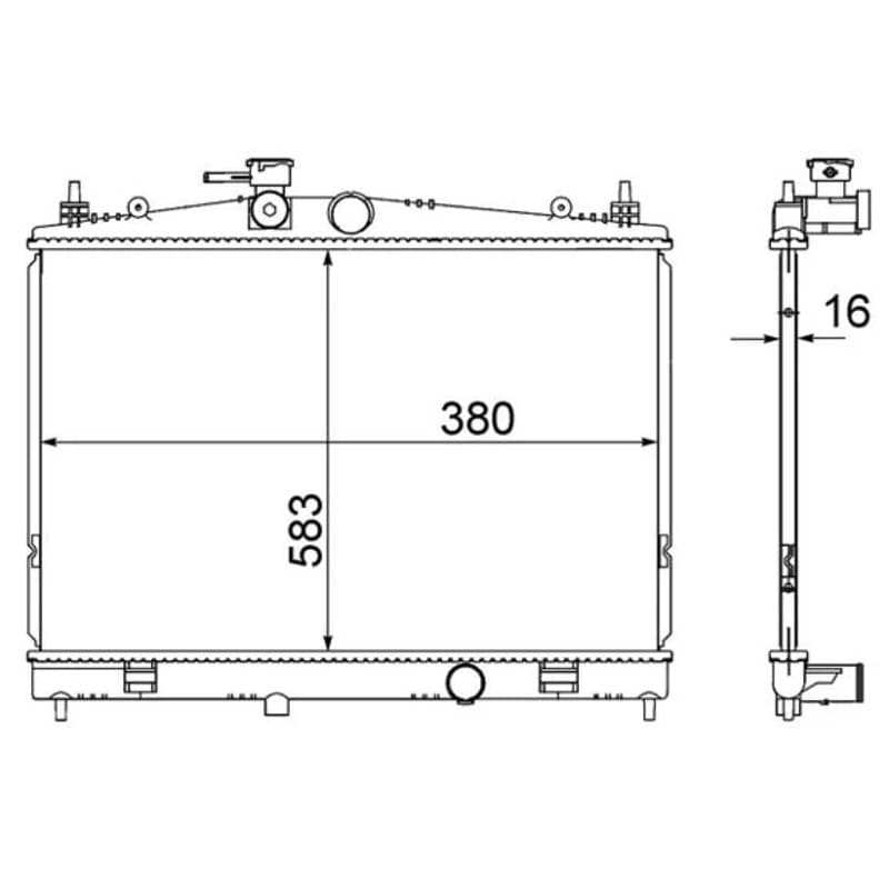 MAHLE CR 856 000S radiatorius, variklio aušinimas