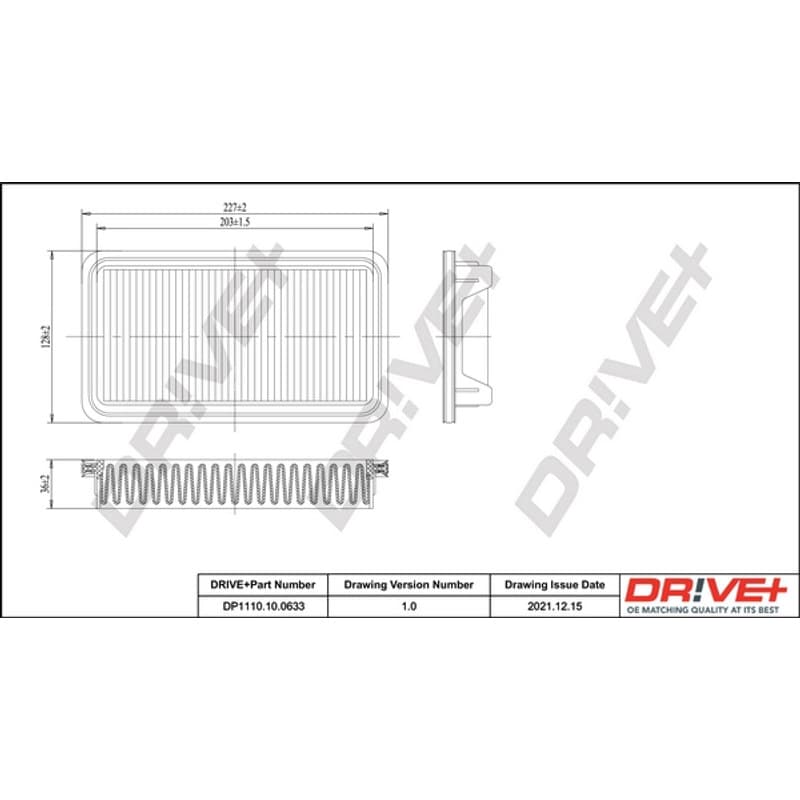 DRVE DP1110.10.0633 oro filtras