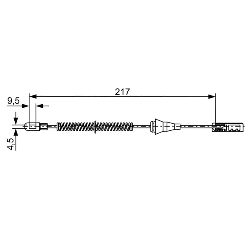BOSCH 1 987 482 461 trosas, stovėjimo stabdys