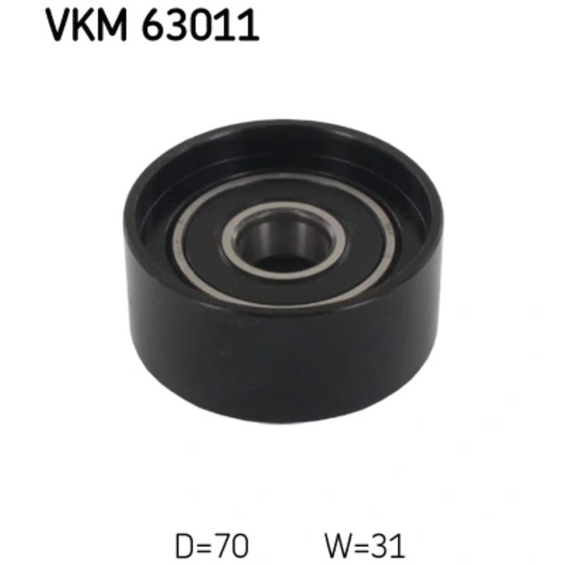 SKF VKM 63011 kreipiantysis skriemulys, V formos rumbuotas diržas