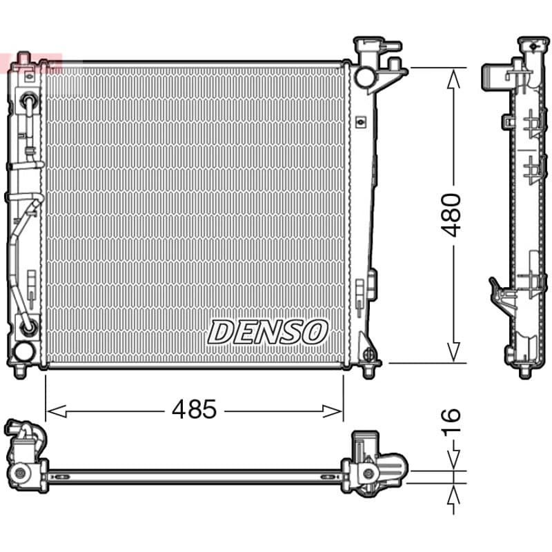 DENSO radiatorius, variklio aušinimas DRM41007