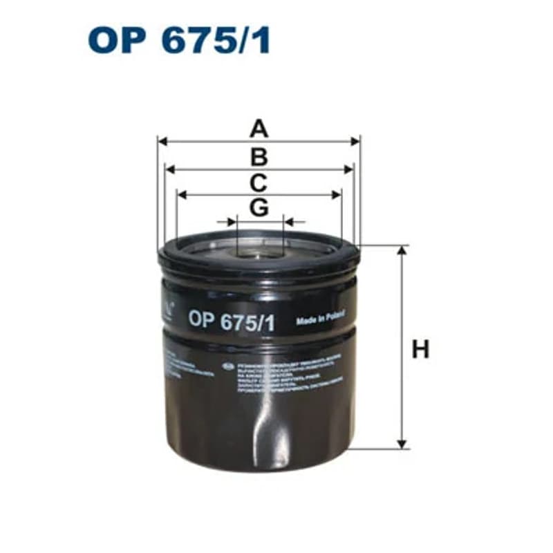 FILTRON alyvos filtras OP 675/1