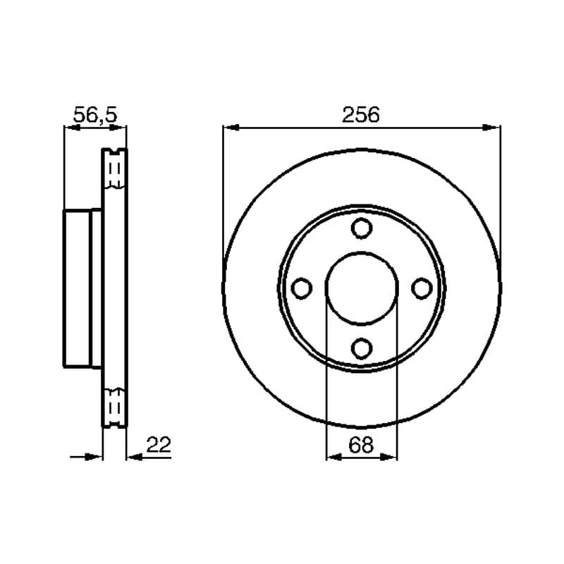 BOSCH 0 986 478 550 stabdžių diskas