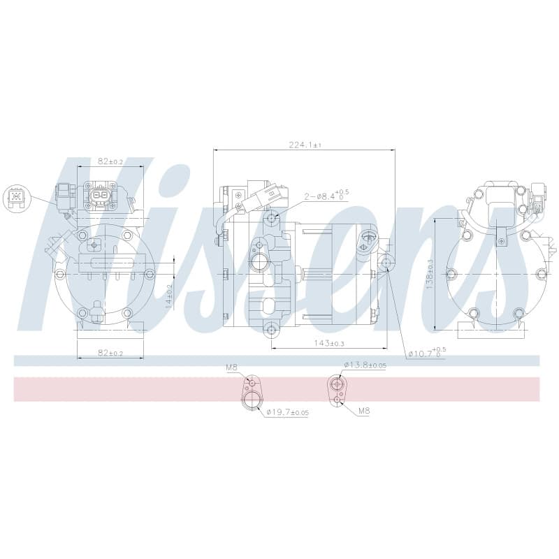 NISSENS kompresorius, oro kondicionierius 891020