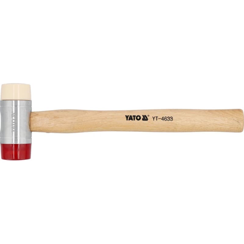 YATO Plaktukas PU / nailono galvutėmis su medine rankena YT-4633