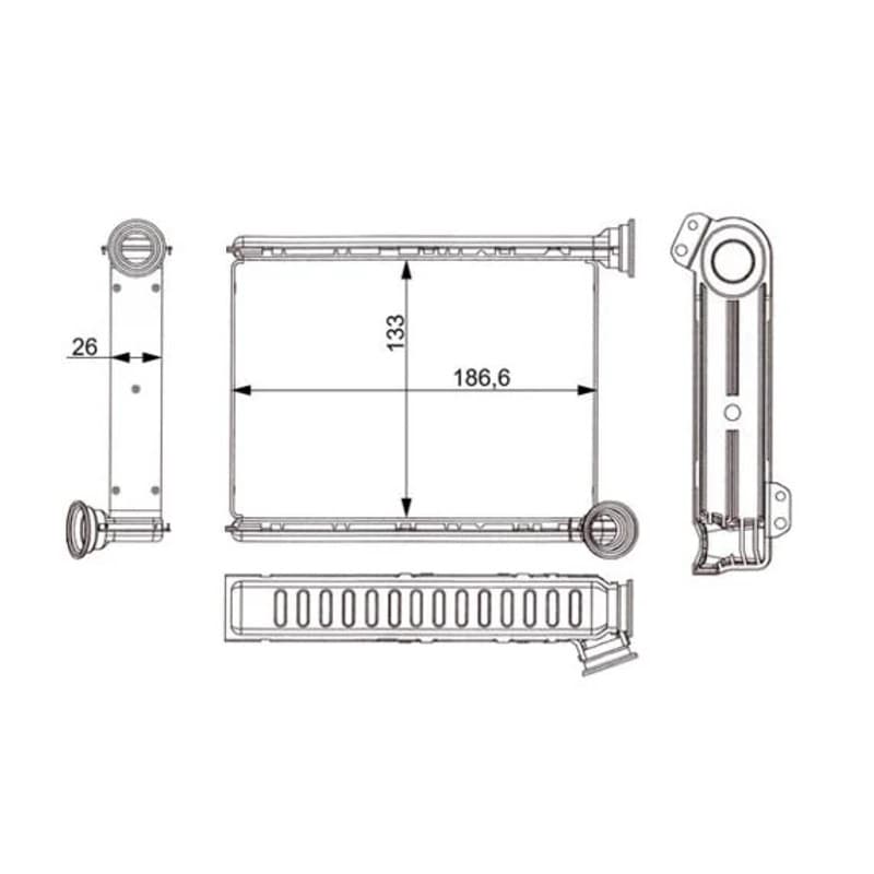 Salono radiatorius MAHLE AH370000S AH 370 000S