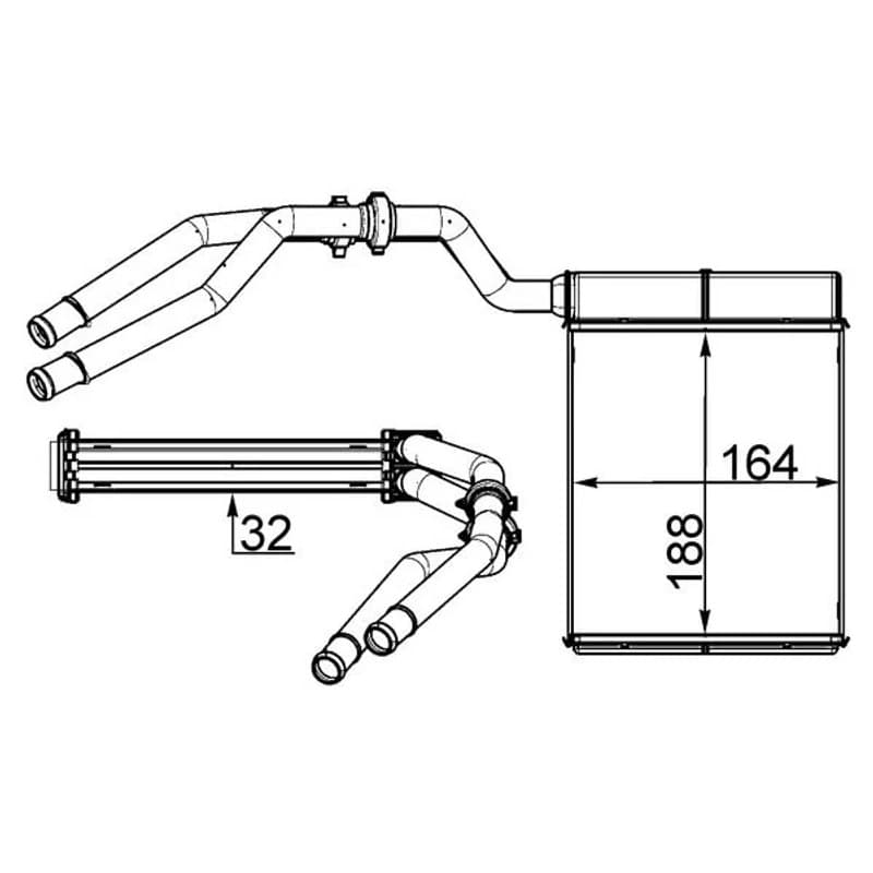 MAHLE AH 257 000S šilumokaitis, salono šildymas