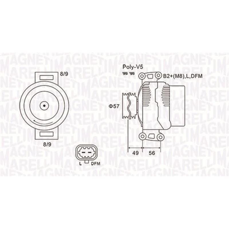 MAGNETIMARELLI kintamosios srovės generatorius 063731740010