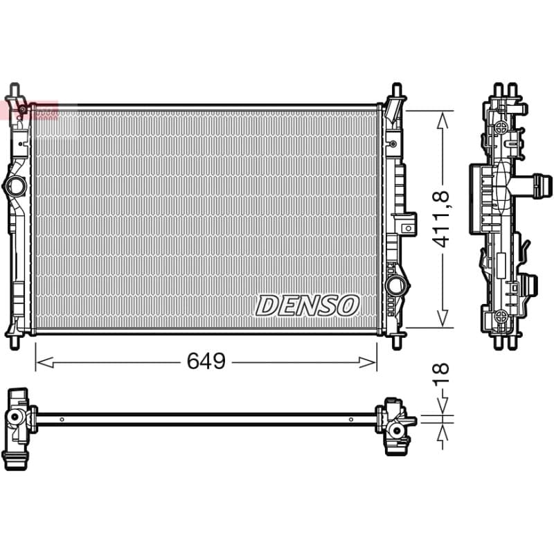 DENSO radiatorius, variklio aušinimas DRM21103