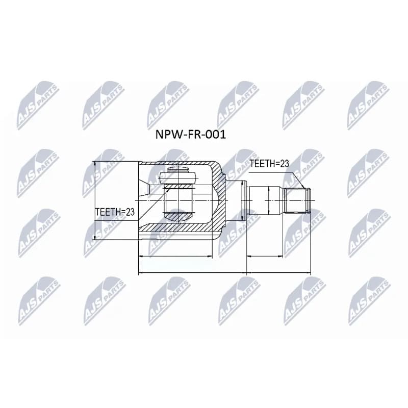 NTY jungčių komplektas, kardaninis velenas NPW-FR-001