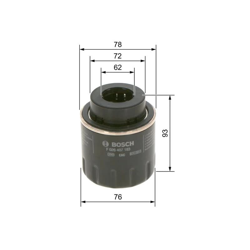 BOSCH F 026 407 183 alyvos filtras