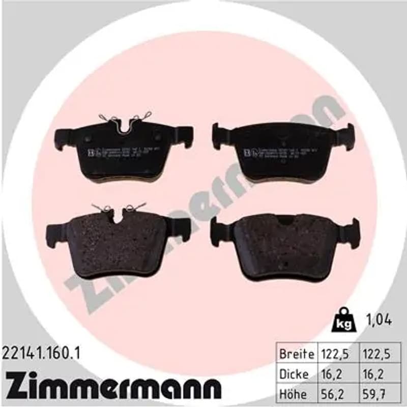 ZIMMERMANN Būgnai ir trinkelės 22141.160.1